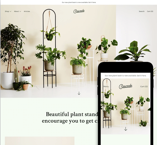 Cascade is a great Shopify theme for health & wellness or home goods e-commerce businesses. From Taylor Anne Creative.